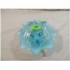 Image 2 : VINTAGE FOOTED BLUE GLASS CANDY DISH