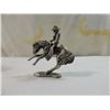 Image 1 : PEWTER COWBOY ON HORSE FIGURINE