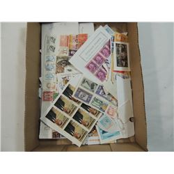 BOX LOT ASSORTED POSTAGE STAMPS