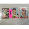 Image 1 : LOT 3 1965 TOPPS BASEBALL CARDS: CAUSEY, JACKSON,B