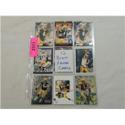 LOT 12 BRETT FAVRE FOOTBALL CARDS