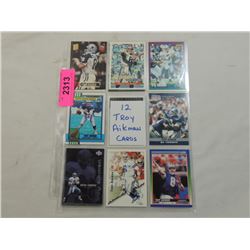 LOT 12 TROY AIKMAN FOOTBALL CARDS