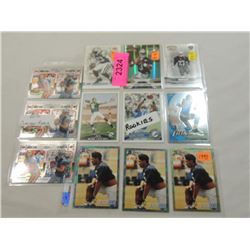 LOT 12 MISC FOOTBALL CARDS:MOSS, BROWN, SEAU,  CLA
