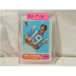 1968 TOPPS LANCE ALWORTH #193 FOOTBALL CARD