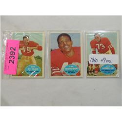 LOT 3 1960 49ERS FOOTBALL CARDS