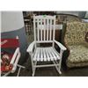 Image 2 : WHITE WOODEN ROCKING CHAIR