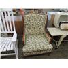 Image 1 : VINTAGE UPHOLSTERED WINGBACK CHAIR