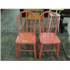 Image 2 : PAIR BENT CANE SHABBY CHIC PINK CHAIRS
