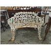 Image 2 : VINTAGE SHABBY CHIC METAL BENCH