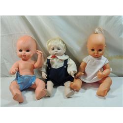 LOT 3 VINTAGE BABY DOLLS