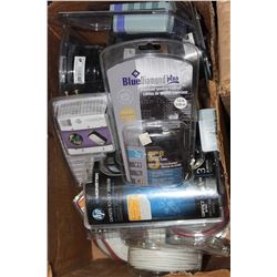 BOX OF USB PATCH CABLES AND COMPUTER CORDS