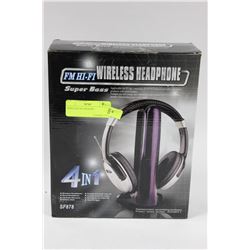 4 in 1 WIRELESS HEADPHONES WITH FM RADIO