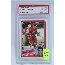 1984 STEV YZERMAN ROOKIE CARD PSA SCORED NM
