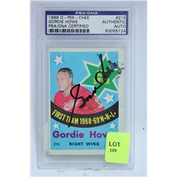 1969 OPEE CHEE GORDIE HOWE AUTHENTICATED SIGNED