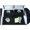 Image 1 : NEW LADIES LAB PERIDOT AND EMERALD RINGS X 4