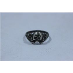 NAZI SILVER TOTENKOPF RING