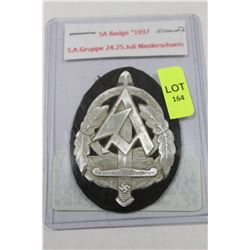 NAZI SA SLAVE BADGE 1937