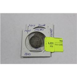 NAZI JEWISH GHETTO COINS 1942 & 1943