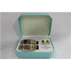 DENACCI WATCH, BRACELET & EARRINGS SET