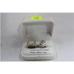 2 VINTAGE STERLING SILVER ESTATE RINGS