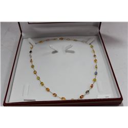 #75 14KT NATURAL SAPPHIRE NECKLACE RETAIL $9,200