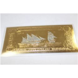 ANTIGUA/ BARBUDA 23K GOLD FOIL $50 BANK NOTE