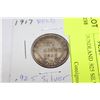 Image 1 : 1917 NEWFOUNDLAND .925 SILVER 25 CENTS