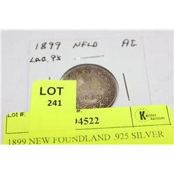 1899 NEW FOUNDLAND .925 SILVER 20 CENTS