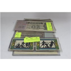 WORLD WAR 1 GERMAN NOTES X6