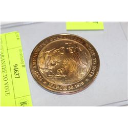 1870 GUARANTEE TO VOTE MEDALLON