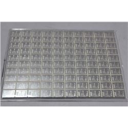 100PC. VALCAMBI SUISSE .999 SILVER 1 GRAM BAR