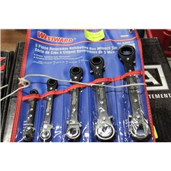 WESTWARD 5 PC REVERSABLE RATCHETING BOX WRENCH SET