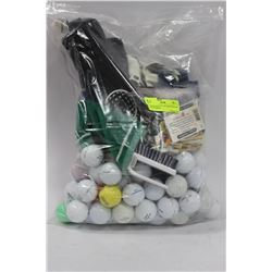LARGE BAG FULL OF GOLF BALLS & ACCESSORIES