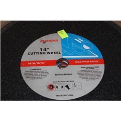 PK OF FIVE 14" CUT OFF WHEELS