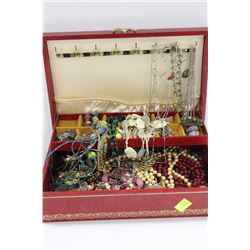 ESTATE JEWELLERY BOX W/ CONTENTS