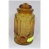 Image 1 : VINTAGE AMBER LIDDED JAR