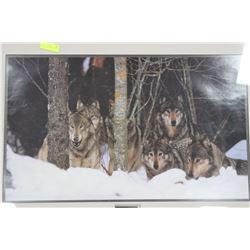 WOLF PACK FRAMED PICTURE