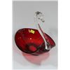 Image 1 : ART GLASS SWAN DISH
