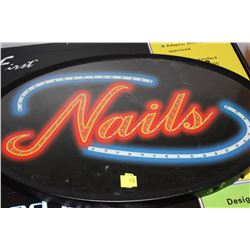 NEW IN BOX LED NAILS SIGN