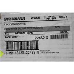 BOX OF 30 SYLVANIA ENERGY EFFICIENT FLUORESCENT