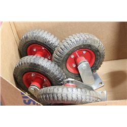 BOX OF 4 HEAVY DUTY CASTOR WHEELS