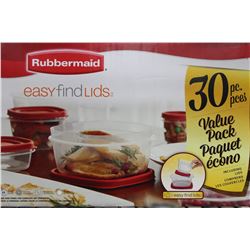 RUBBERMAID CONTAINERS EASY FIND LIDS, 30 PIECE
