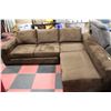 Image 2 : BROWN MICROFIBRE L SHAPE SECTIONAL