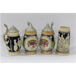 COLLECTIBLE STEINS X 4