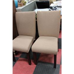 PAIR OF NEW SIDECHAIRS ON CHOICE: FABRIC