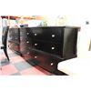 Image 2 : NEW BLACK 6 DRAWER DRESSER, 67"x19"