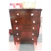 Image 1 : DAMAGED CHERRY WOOD 5 DRAWER CHEST OF DRAWERS