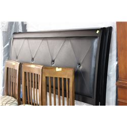 BLACK QUEEN SIZE PADDED LEATHERETTE HEADBOARD