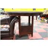 Image 2 : NEW WOOD BAR HEIGHT ROUND TABLE W LAZY SUSAN