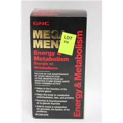 BOTTLE OF 90 GNC MEGA MEN ENERGY AND METABOLISM
